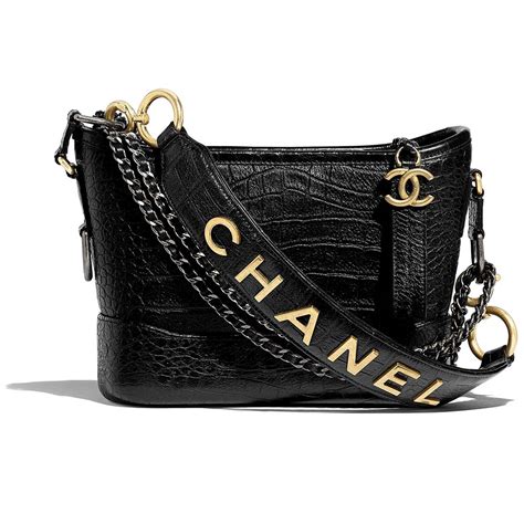 chanel black bag with white logo|Chanel gabrielle bag small price.